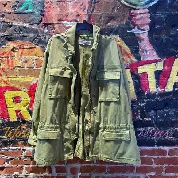 Free People The Day Green Military Jacket - Picture 2 of 5